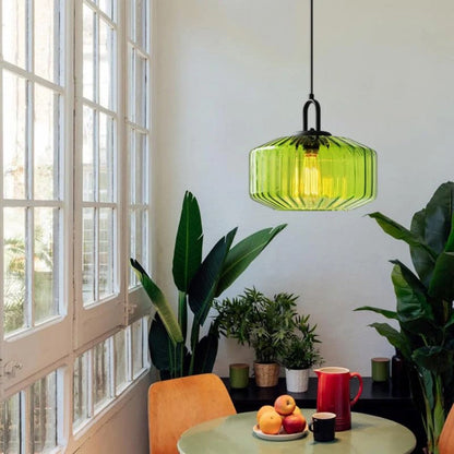 Hanglamp Geblazen Glas Gestreept Vintage Minimalistisch LED Eetkamer Woonkamer Slaapkamer