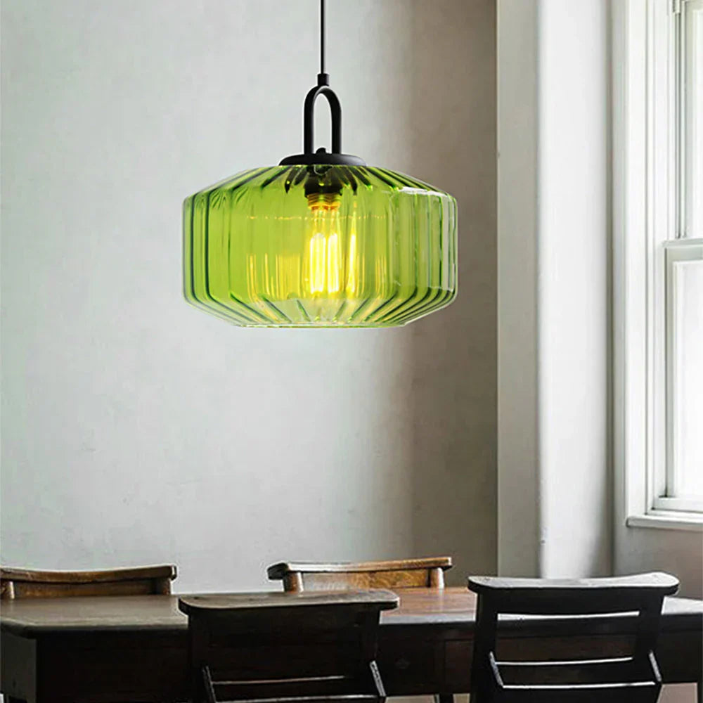 Hanglamp Geblazen Glas Gestreept Vintage Minimalistisch LED Eetkamer Woonkamer Slaapkamer