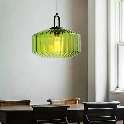 Hanglamp Geblazen Glas Gestreept Vintage Minimalistisch LED Eetkamer Woonkamer Slaapkamer