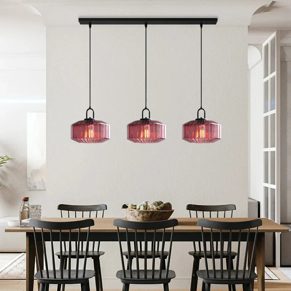 Hanglamp Geblazen Glas Gestreept Vintage Minimalistisch LED Eetkamer Woonkamer Slaapkamer