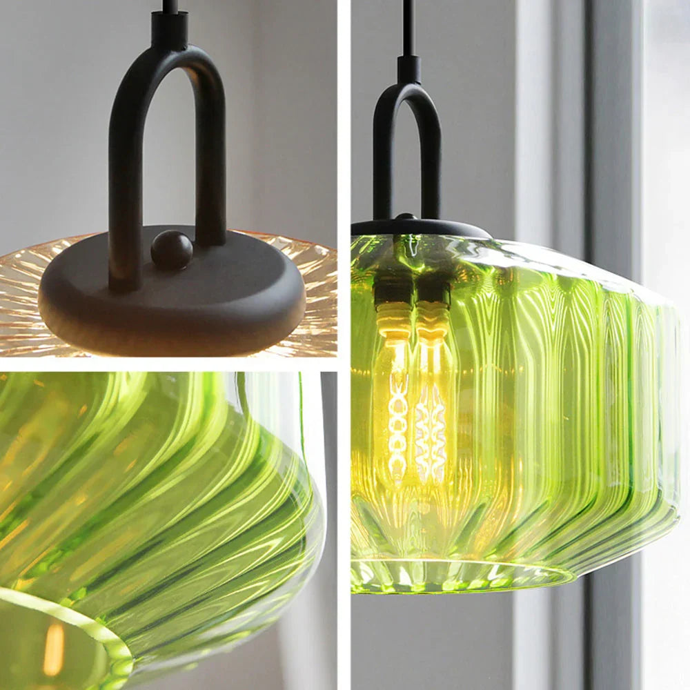 Hanglamp Geblazen Glas Gestreept Vintage Minimalistisch LED Eetkamer Woonkamer Slaapkamer