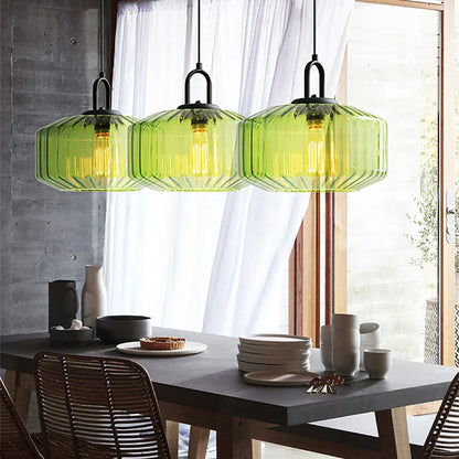 Hanglamp Geblazen Glas Gestreept Vintage Minimalistisch LED Eetkamer Woonkamer Slaapkamer