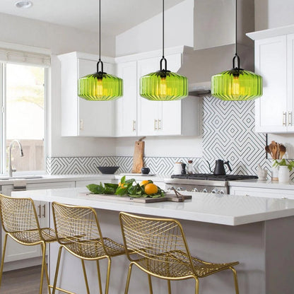 Hanglamp Geblazen Glas Gestreept Vintage Minimalistisch LED Eetkamer Woonkamer Slaapkamer