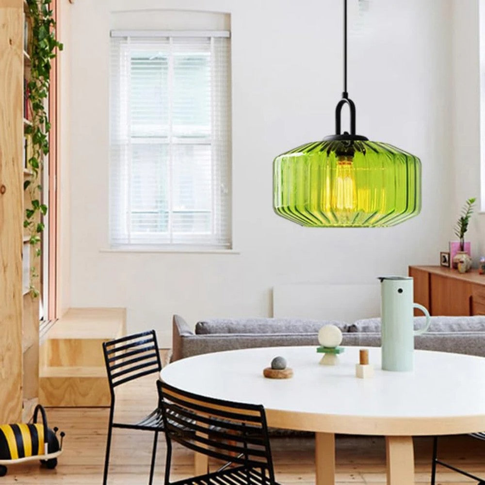 Hanglamp Geblazen Glas Gestreept Vintage Minimalistisch LED Eetkamer Woonkamer Slaapkamer
