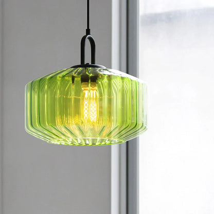 Hanglamp Geblazen Glas Gestreept Vintage Minimalistisch LED Eetkamer Woonkamer Slaapkamer
