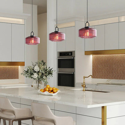 Hanglamp Geblazen Glas Gestreept Vintage Minimalistisch LED Eetkamer Woonkamer Slaapkamer