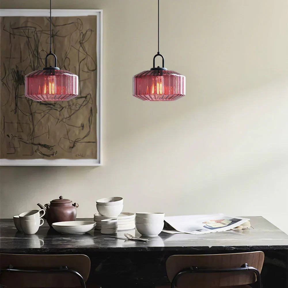 Hanglamp Geblazen Glas Gestreept Vintage Minimalistisch LED Eetkamer Woonkamer Slaapkamer