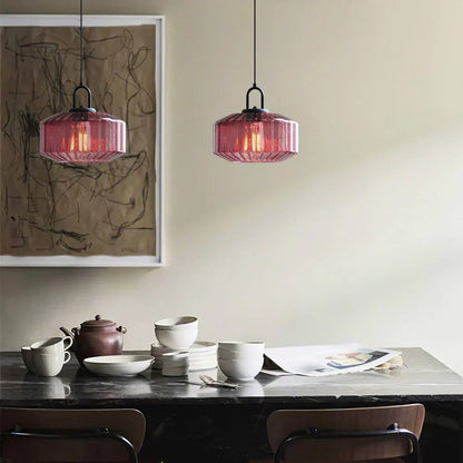 Hanglamp Geblazen Glas Gestreept Vintage Minimalistisch LED Eetkamer Woonkamer Slaapkamer