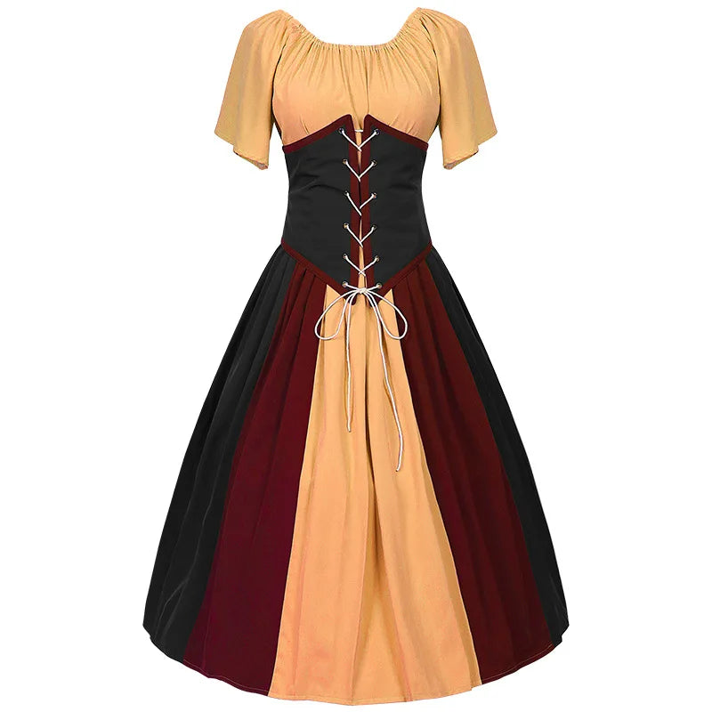 Gotische Jurk Vrouw Maxi Lange Middeleeuwse Stijl