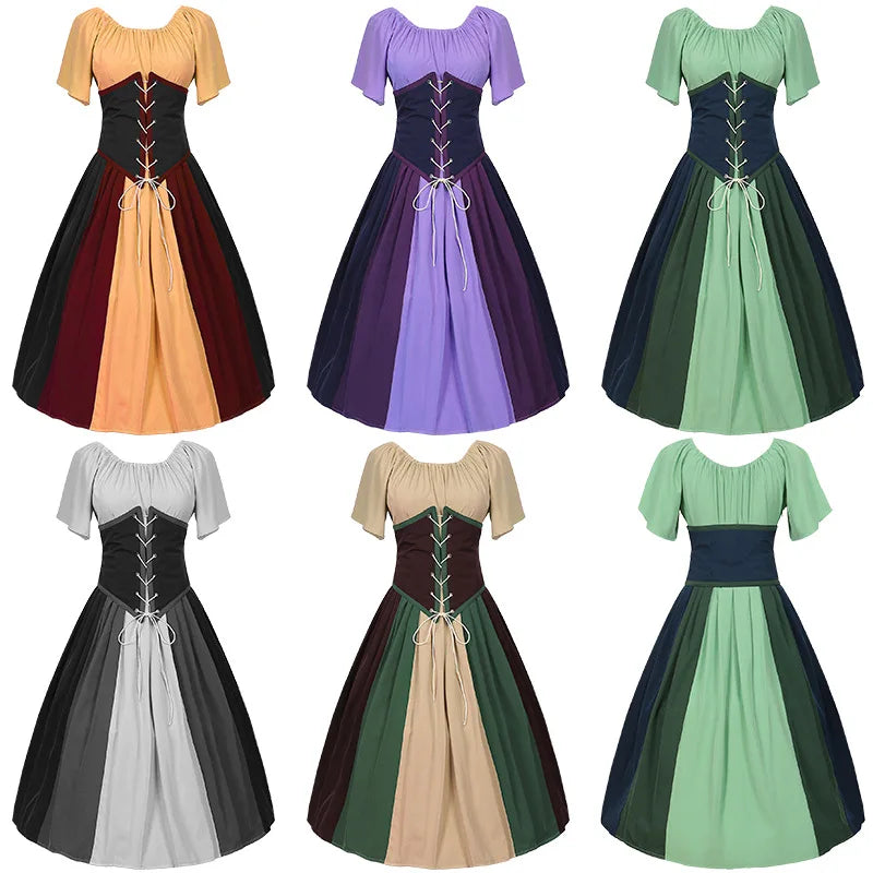 Gotische Jurk Vrouw Maxi Lange Middeleeuwse Stijl
