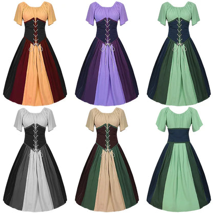 Gotische Jurk Vrouw Maxi Lange Middeleeuwse Stijl