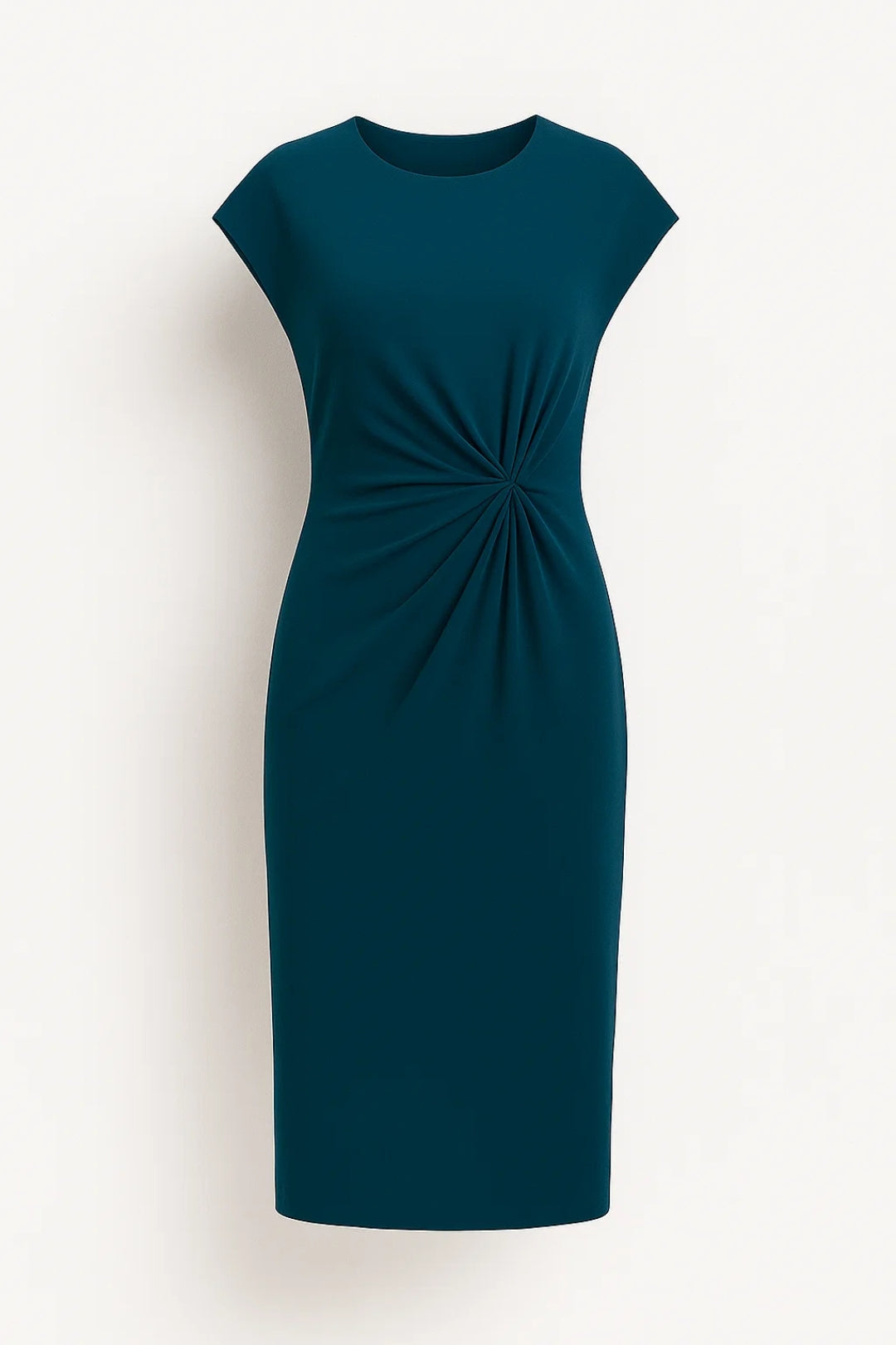Midi Jurk voor Dames Klassiek Figuurvolgend met Twist Detail - StudioMarella