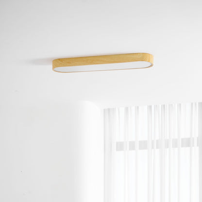Plafondlamp Houtlook Metaal Wit LED Woonkamer Slaapkamer 3000K 4000K 6000K Ø23 Ø40cm Plafonnière Flush Mount Naturel