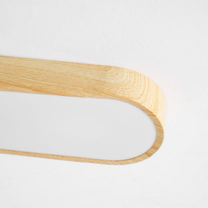 Plafondlamp Houtlook Metaal Wit LED Woonkamer Slaapkamer 3000K 4000K 6000K Ø23 Ø40cm Plafonnière Flush Mount Naturel