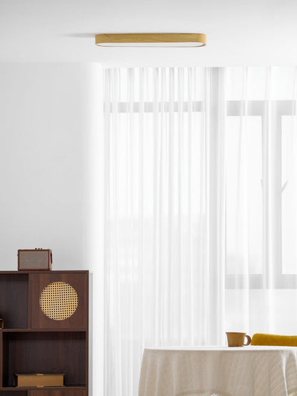 Plafondlamp Houtlook Metaal Wit LED Woonkamer Slaapkamer 3000K 4000K 6000K Ø23 Ø40cm Plafonnière Flush Mount Naturel