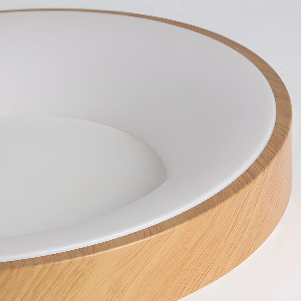 Plafondlamp Houtlook Metaal Wit LED Woonkamer Slaapkamer 3000K 4000K 6000K Ø23 Ø40cm Plafonnière Flush Mount Naturel
