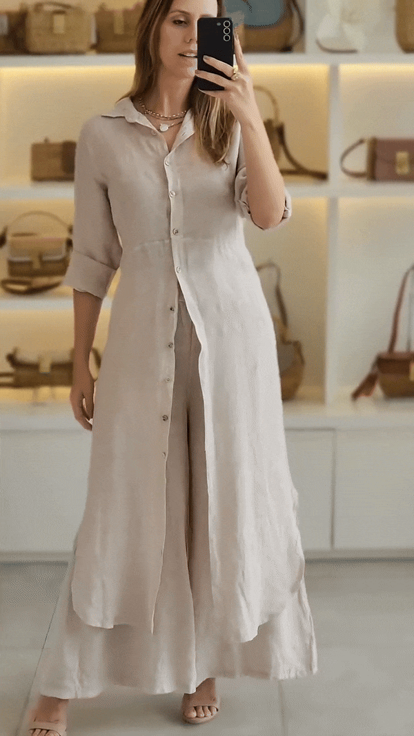 Mila Vrouwen Linnen Set | Ademend, Elegante Snit 7