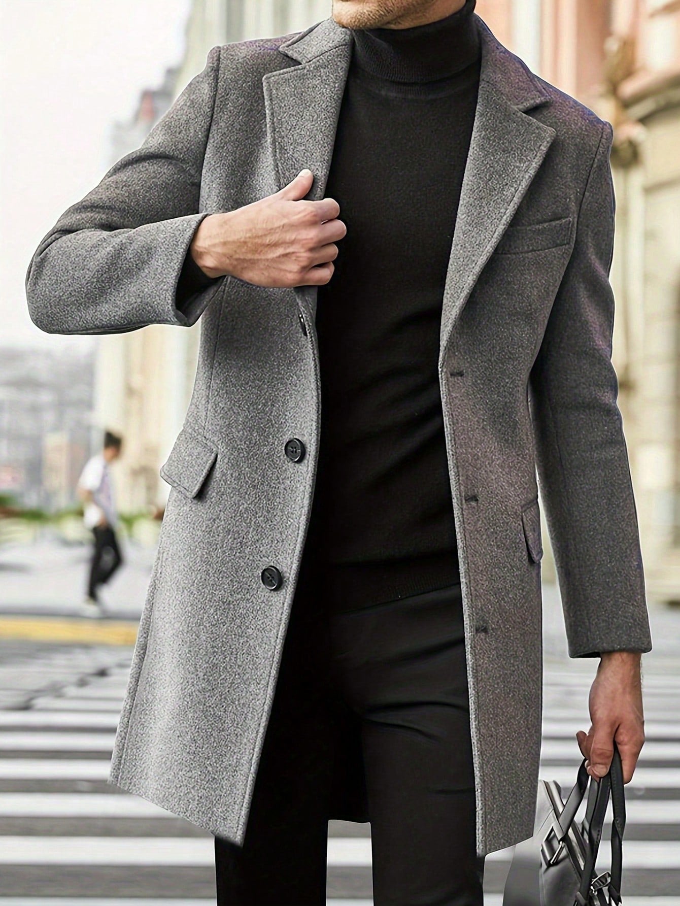 Heren Trenchcoat Bruin Warm en Comfortabel voor Herfst en Winter