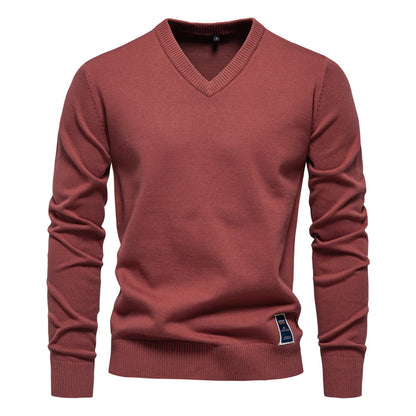 Aureon | Elegante V-Hals Trui voor Mannen - StudioMarella