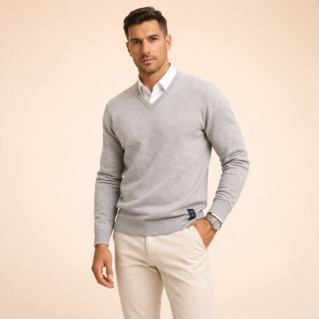 Milano | Maglione con scollo a V elegante e comodo 3