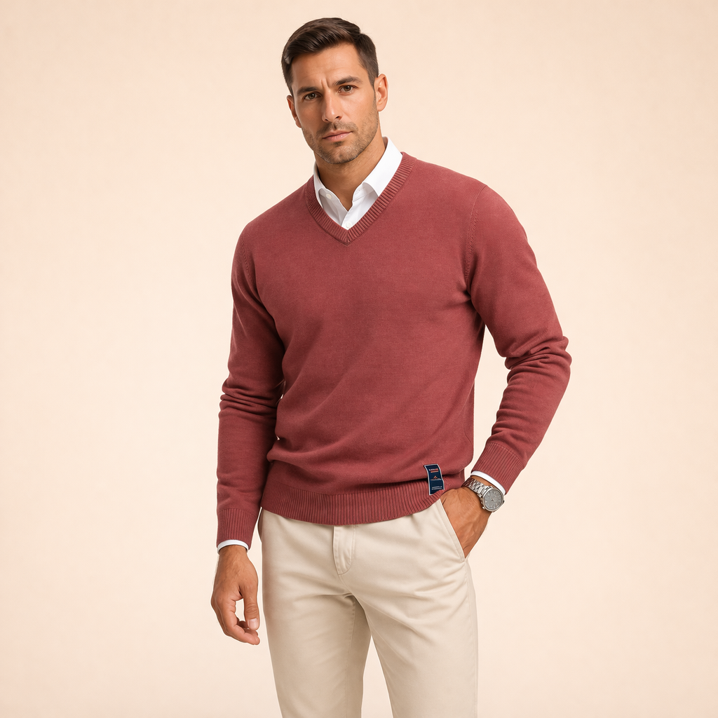 Milano | Maglione con scollo a V elegante e comodo 4