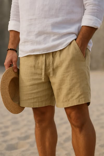Milano | Pantaloncini da uomo in cotone e lino 1