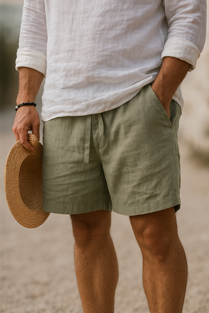 Milano | Pantaloncini da uomo in cotone e lino 4