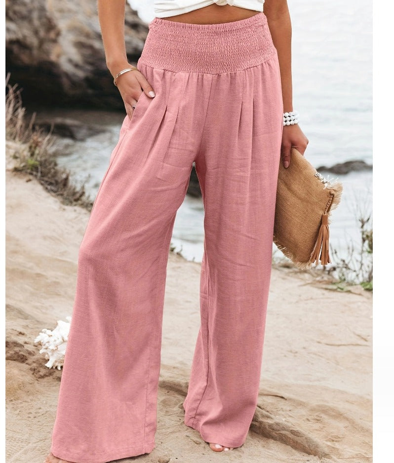Vrouwen Palazzo Broek High Waist Comfortabel Elegante Stijl