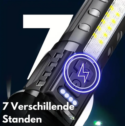 Militaire Zaklamp 5000 Lumen Tactisch LED Oplaadbaar USB Waterdicht Schokbestendig Zoombaar 5 Modi Compact Ultra Helder Outdoor Camping
