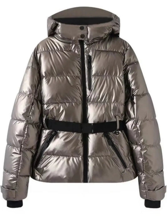 Ski Jas voor Dames met Cintuur en Modieus Design - StudioMarella