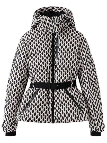 Ski Jas voor Dames met Cintuur en Modieus Design