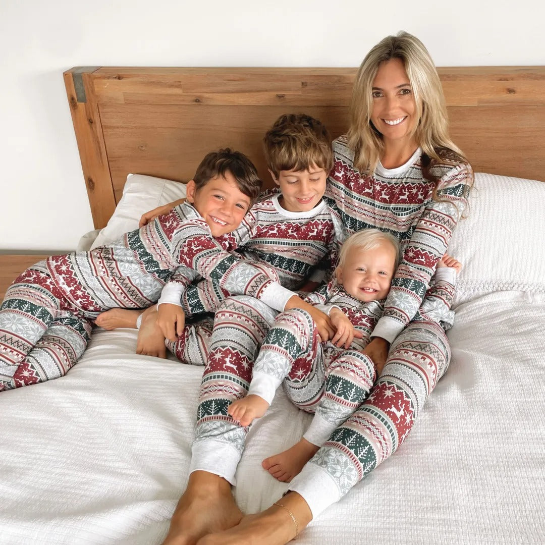 Kerstpyjama Set Warme Familie Pajamas Comfortabel