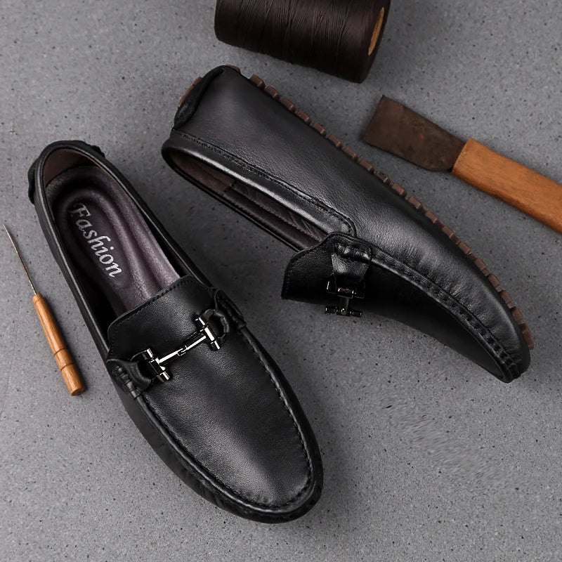Milo Heren Moccasins Comfortabele PU Leer Schoenen Stijlvol