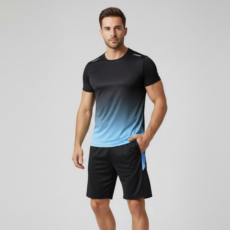 Mannen Sportset Ademend Polyester Slim Fit Kleurverloop - StudioMarella