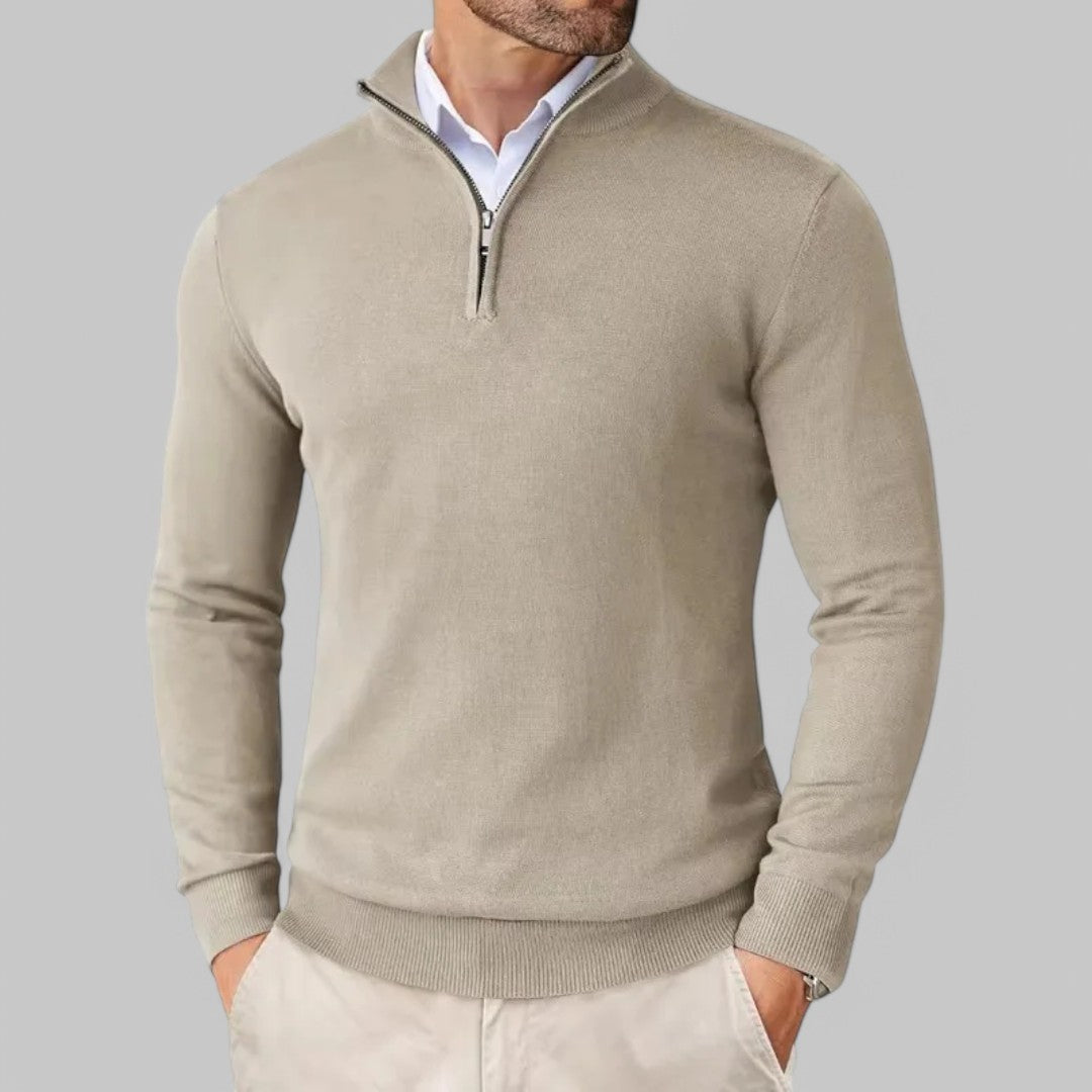 Mattia | Coltrui Warme Fleece Trui met Halve Rits - StudioMarella