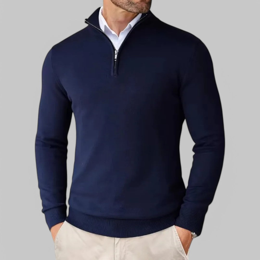 Mattia | Coltrui Warme Fleece Trui met Halve Rits