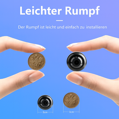 Compacte Beveiligingscamera met Wifi Nachtzicht Bewegingsdetectie Full HD Draadloos Thuisbewaking App Besturing Automatische Opname Micro SD Kaartslot Discrete Monitoring Dag en Nacht