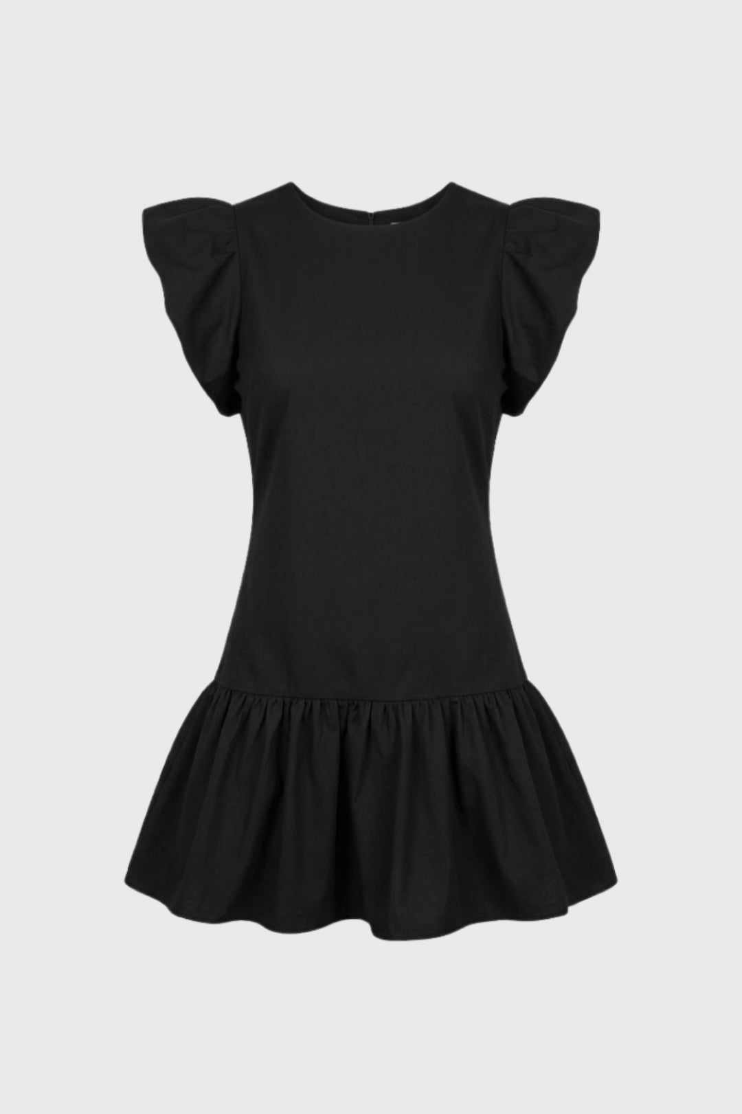 Jurk Dames Vlindermouwen met Ruffles en Bolletjes