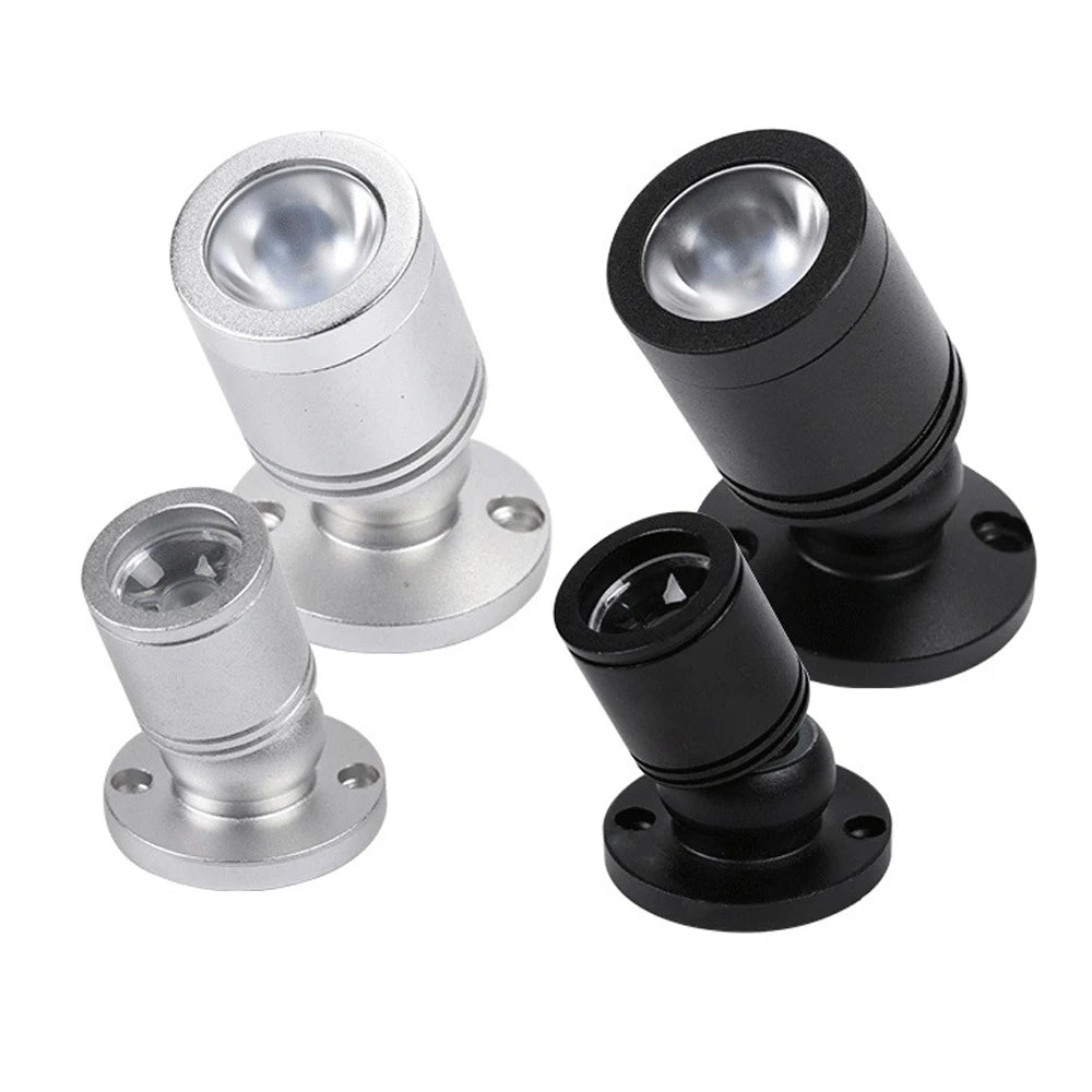 Mini LED Spotje 1W/3W USB Aluminium Warm & Koud Wit – Verstelbare Accentverlichting 30° Stralingshoek voor Kasten, Vitrines & Display