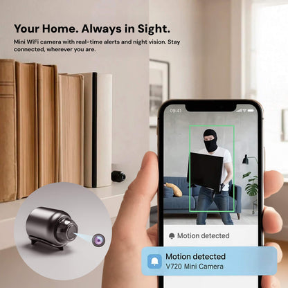 Compacte Bewakingscamera met Audio & Nachtzicht – WiFi & Hotspot