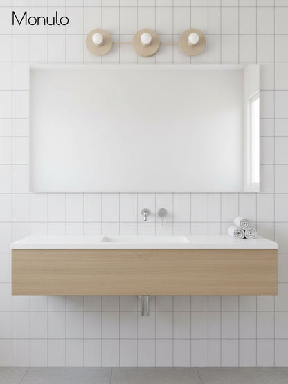 Minimalistische Badkamerlamp met Drie Lichtpunten - Verkrijgbaar in Meerdere Kleuren