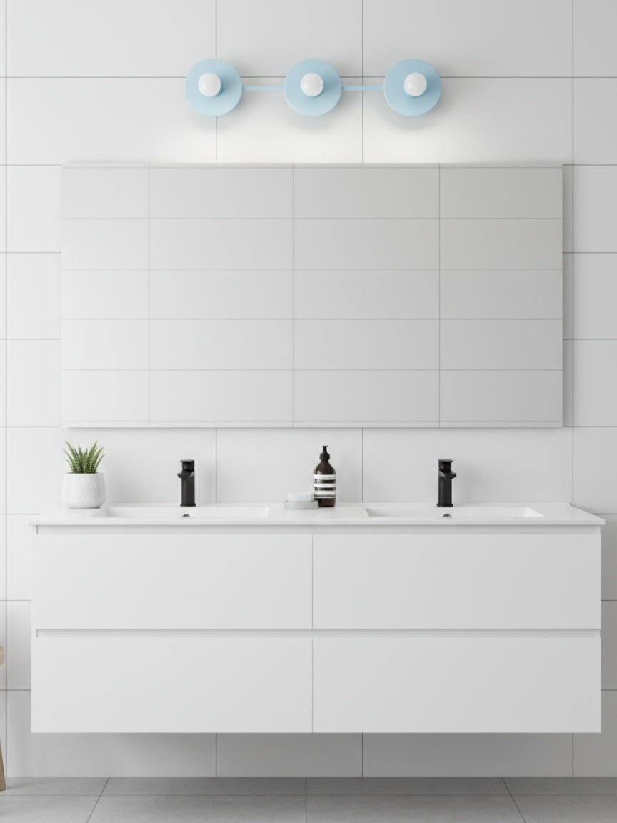 Minimalistische Badkamerlamp met Drie Lichtpunten - Verkrijgbaar in Meerdere Kleuren