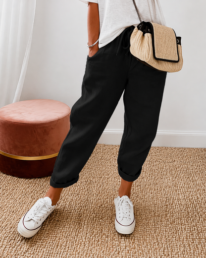 Dames Casual Broek Comfortabele Relaxte Pasvorm