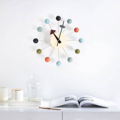 Minimalistische Abstracte Wandklok met 3D-Baldesign 32 cm – Stille Quartzuurwerk Modern Interieur