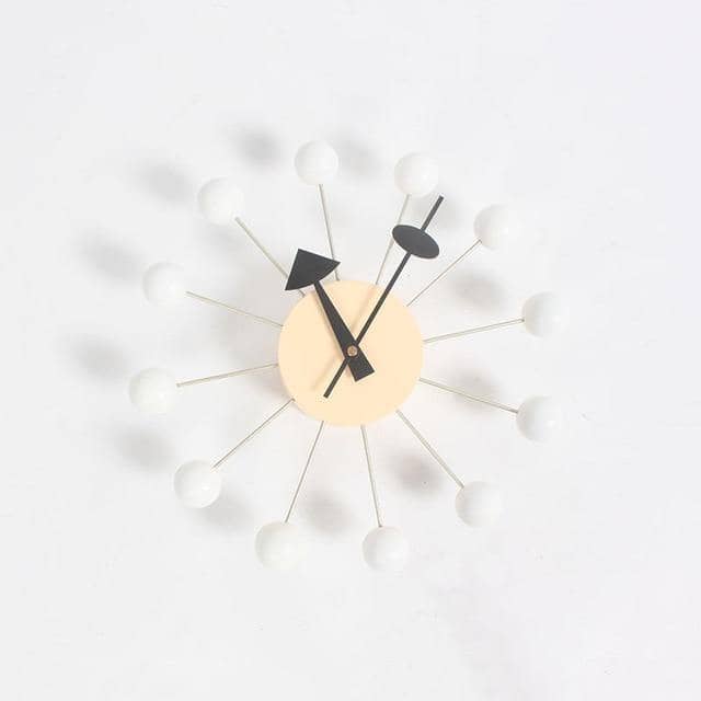 Abstracte 3D-Bal Wandklok – Scandinavisch Minimalistisch Design 32 cm Siliconen Quartz Stille Uurwerk Decoratief Interieur Zwart Grijs