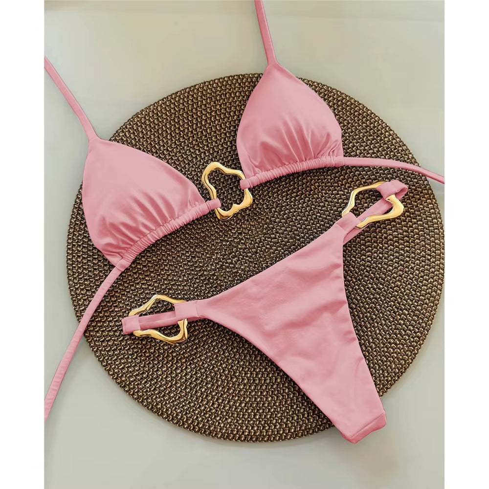 Minimalistische Bikini met Gouden Accenten | Dames Swimwear 8