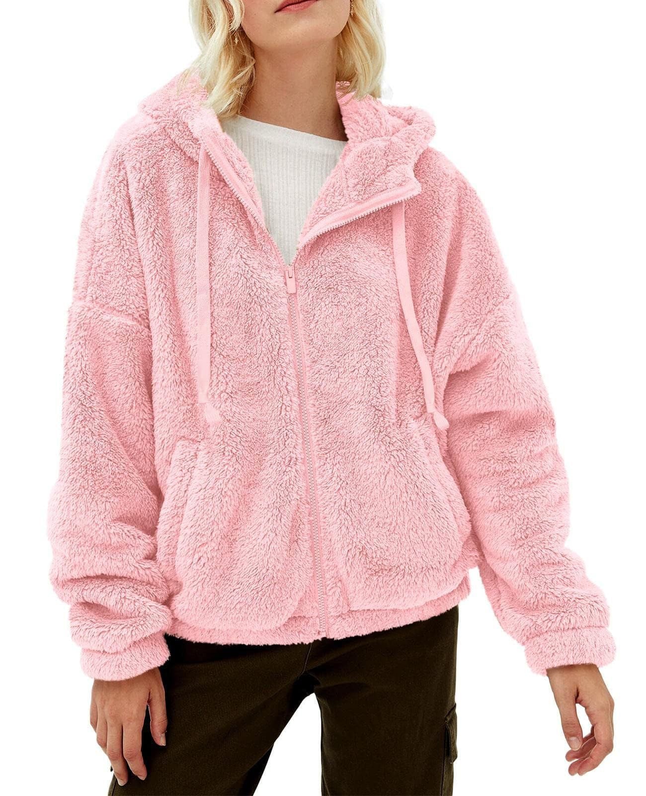 Dames Fleece Jas Warm en Comfortabel met Capuchon - StudioMarella