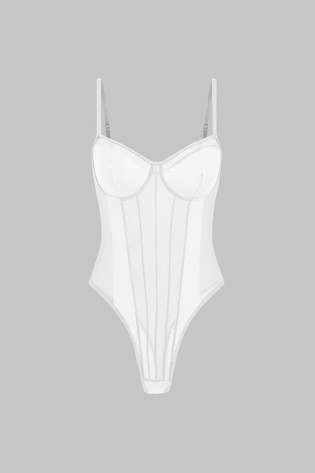 Mira | Dames Bodysuit - Mesh en Patchwork, Elegant Silhouet 10