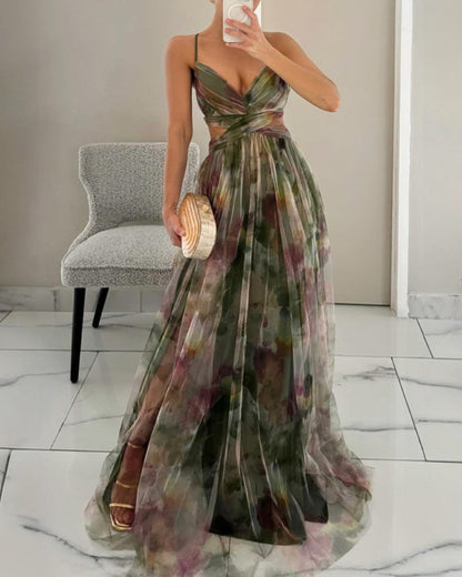 Maxi Jurk Bloemenprint Elegante Zomerjurk