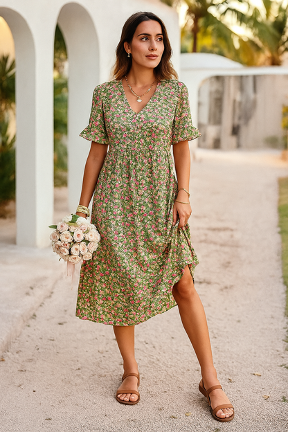 V-hals Jurk Elegante Mirella V-Neck - StudioMarella